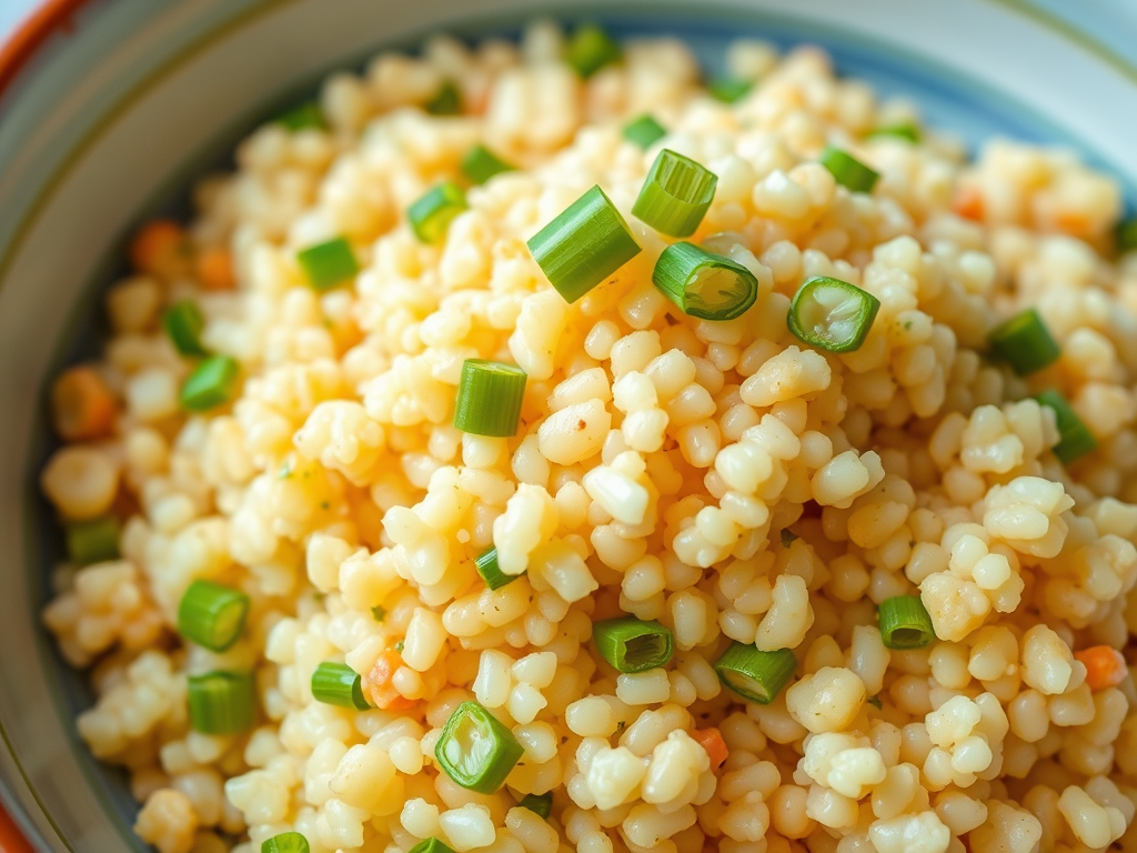 Toasted Pearl Couscous with Scallions